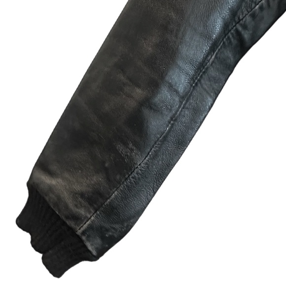 YFB Young Fabulous & Broke Leather Bomber Jacket - Picture 4 of 6